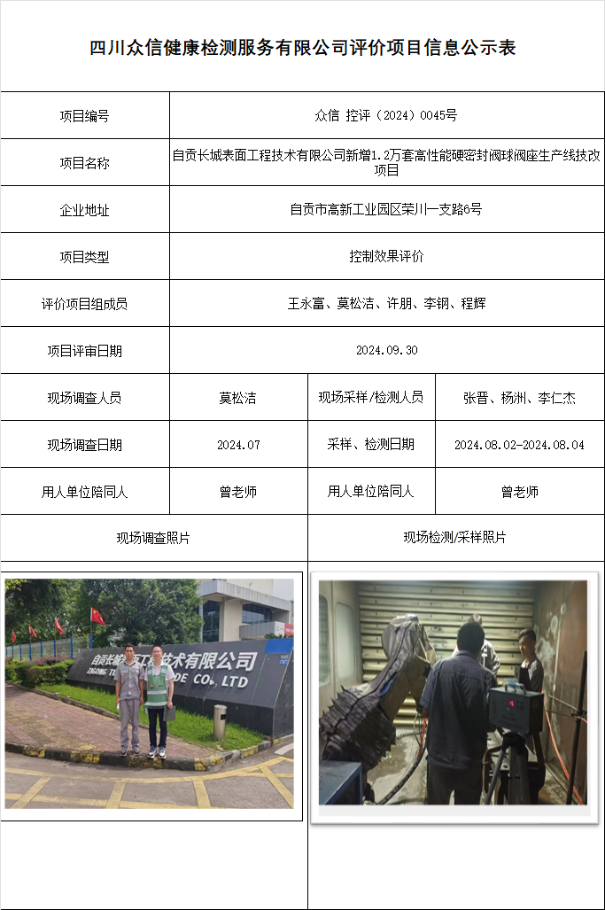 自贡长城表面工程技术有限公司新增1.2万套高性能硬密封阀球阀座生产线技改项目控制