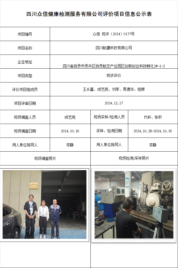 四川航鹰科技有限公司现状评价
