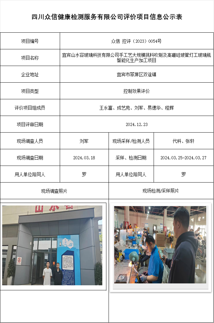 宜宾山水容玻璃科技有限公司手工艺大规模挑料吹制及高硼硅玻管灯工玻璃瓶智能化生产加