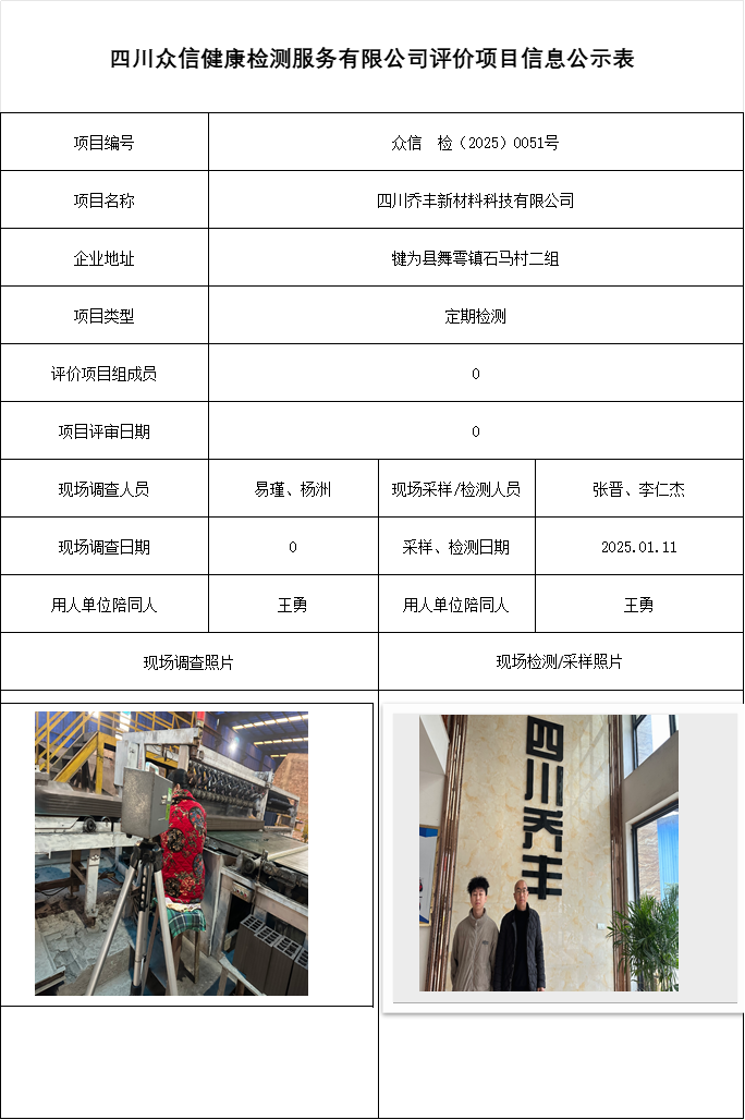 四川乔丰新材料科技有限公司