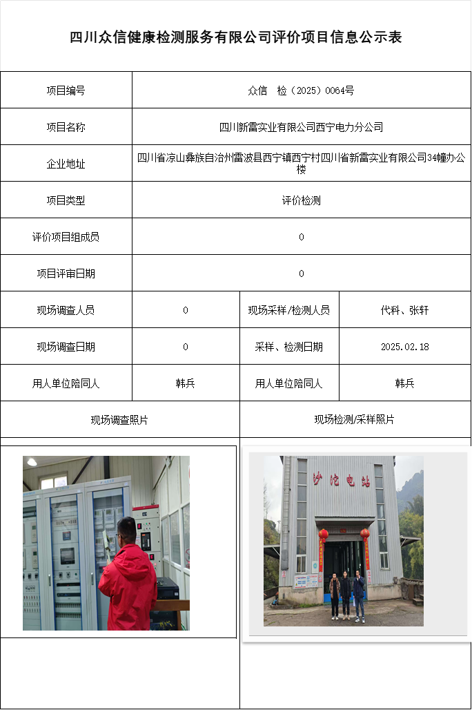 四川新雷实业有限公司西宁电力分公司