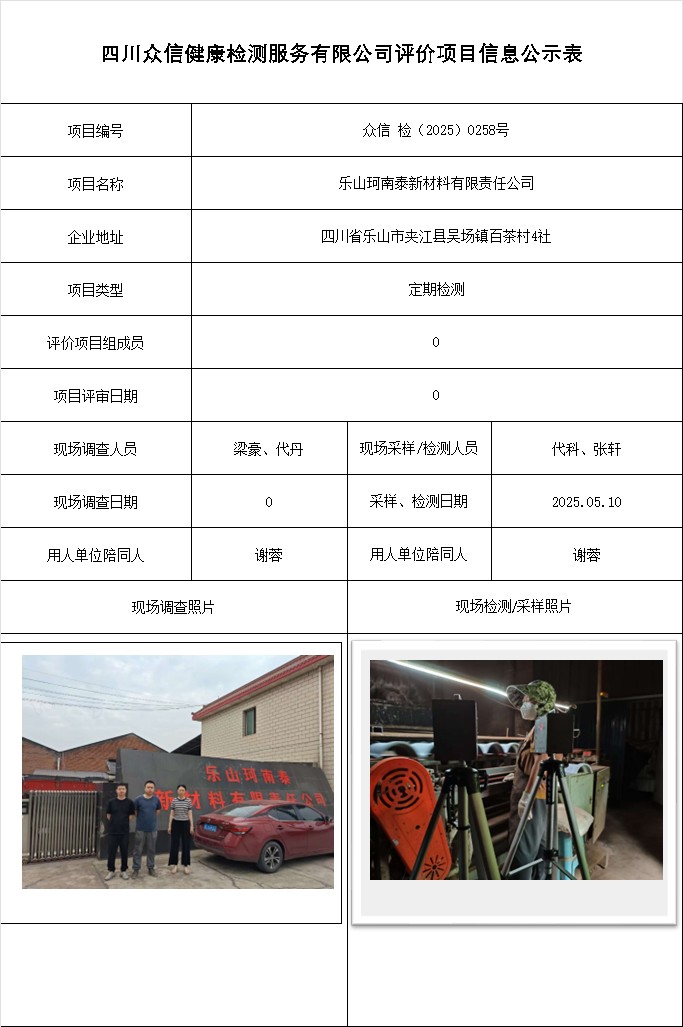 乐山珂南泰新材料有限责任公司