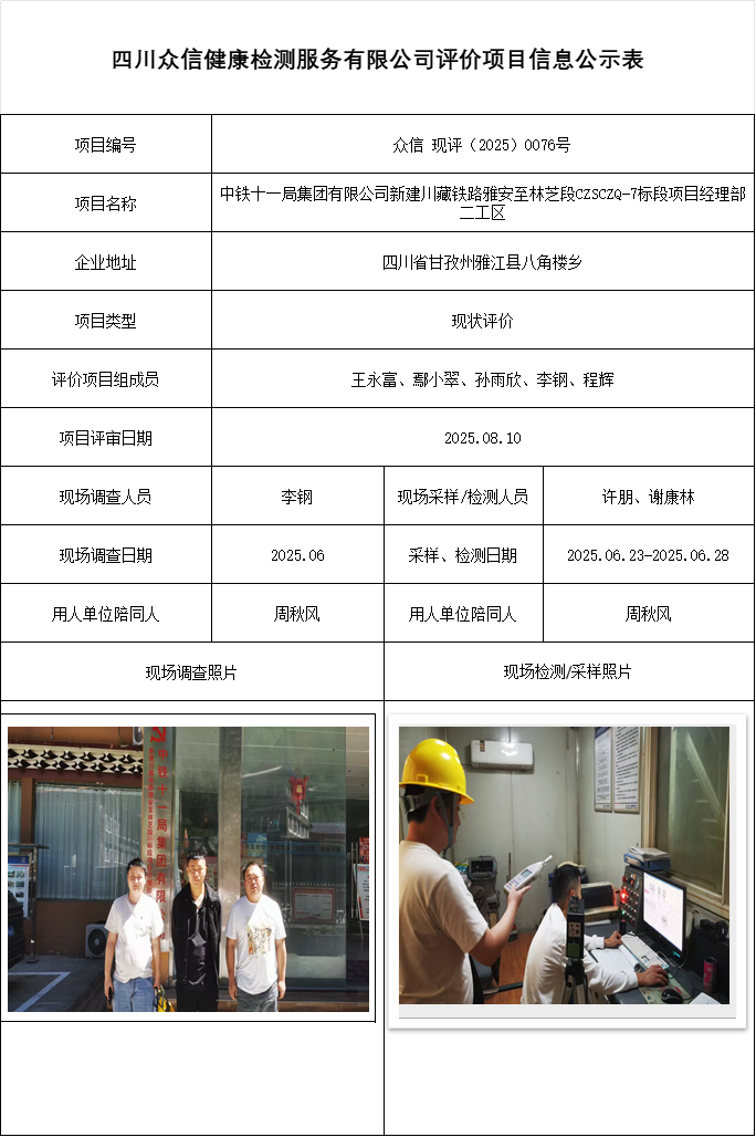 中铁十一局集团有限公司新建川藏铁路雅安至林芝段CZSCZQ-7标段项目经理部二工