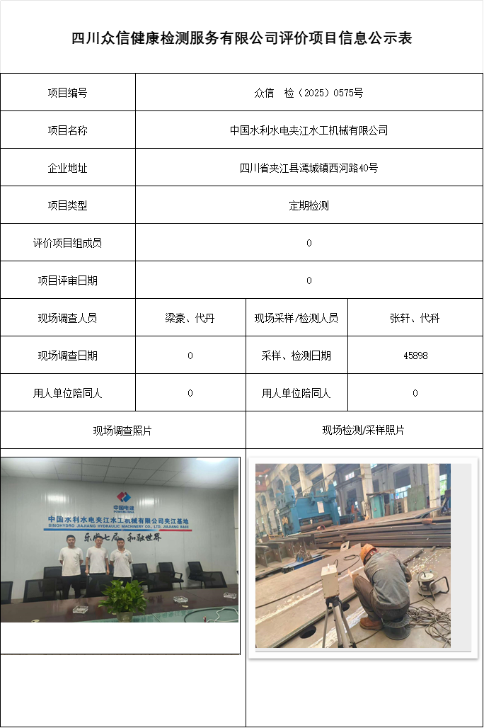 中国水利水电夹江水工机械有限公司